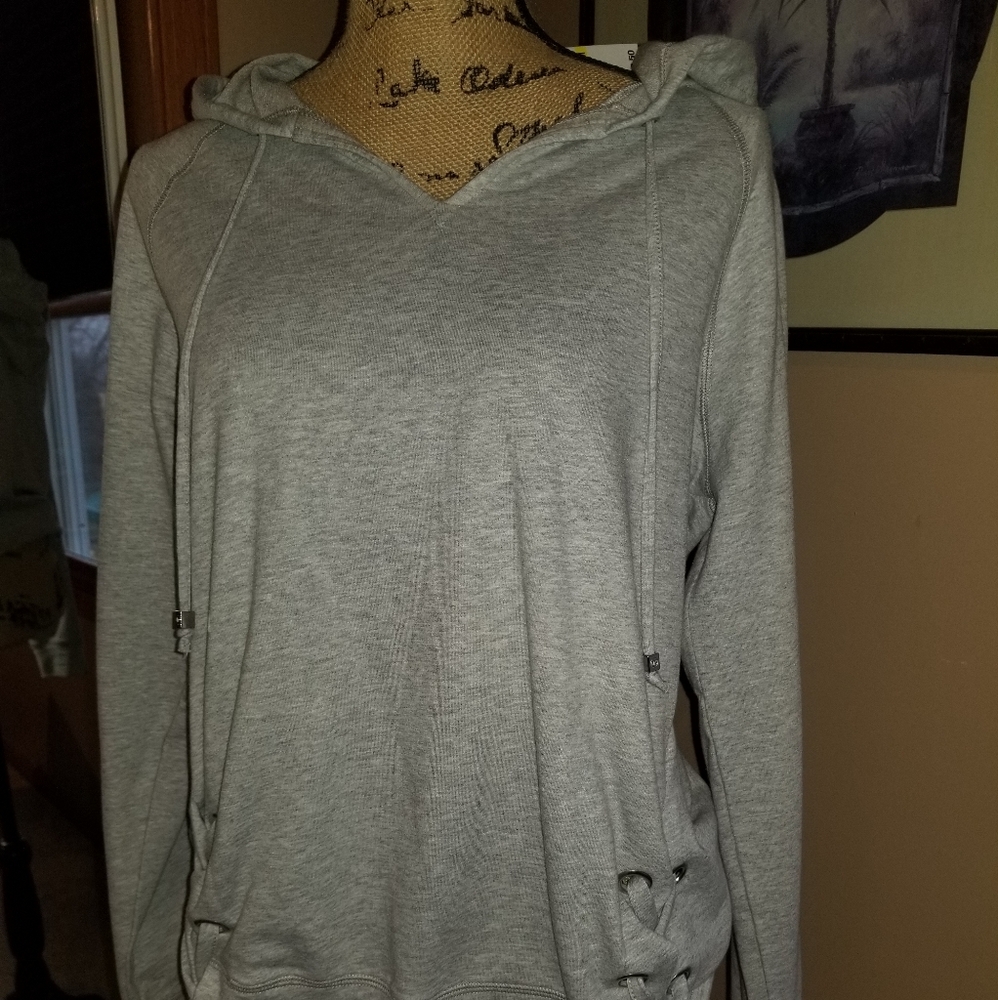 Michael Kors Hooded Gray Sweatshirt, Size Med.
